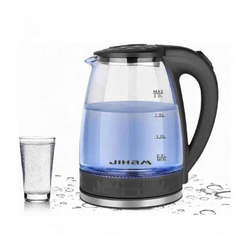 کتری برقی شیشه ای جیهام(با نور آبی)